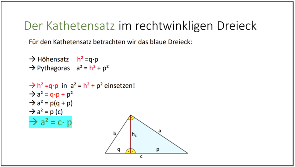  - (Mathematik, Kathetensatz)