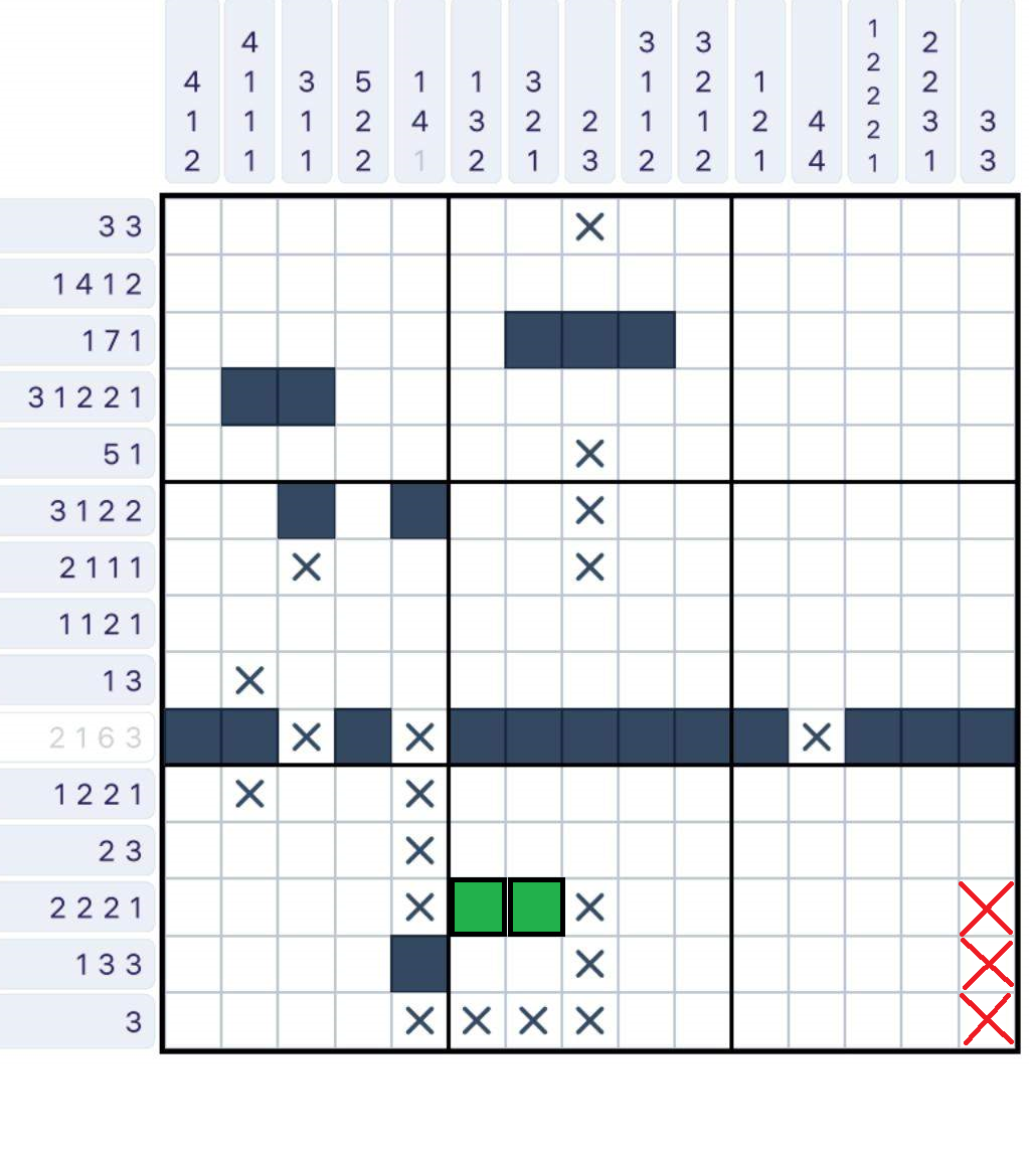 Nonogram Lvl 180 stuck? (Rätsel)