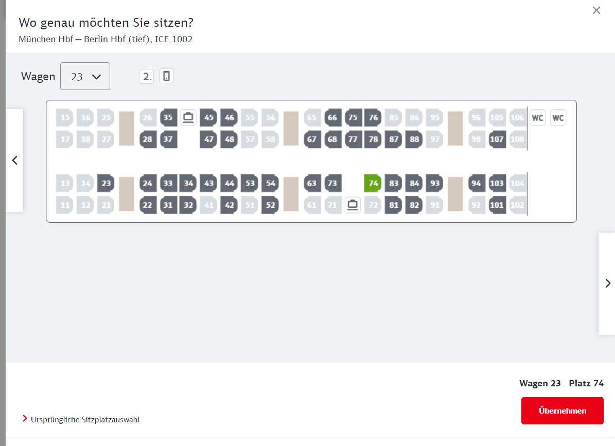 Bahn Sitzplatzreservierung Fahrtrichtung? (Reise, Reisen und Urlaub, Deutsche Bahn)