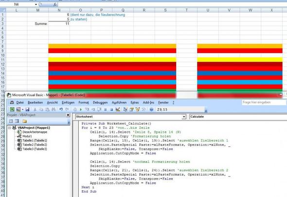 Makro ändert Farben - (Microsoft, Microsoft Excel)