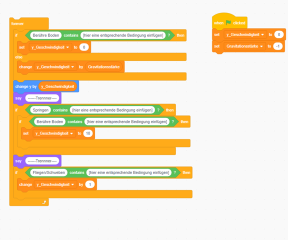 Schwerkraft in scratch programmieren? (Computer, Technik, Spiele)