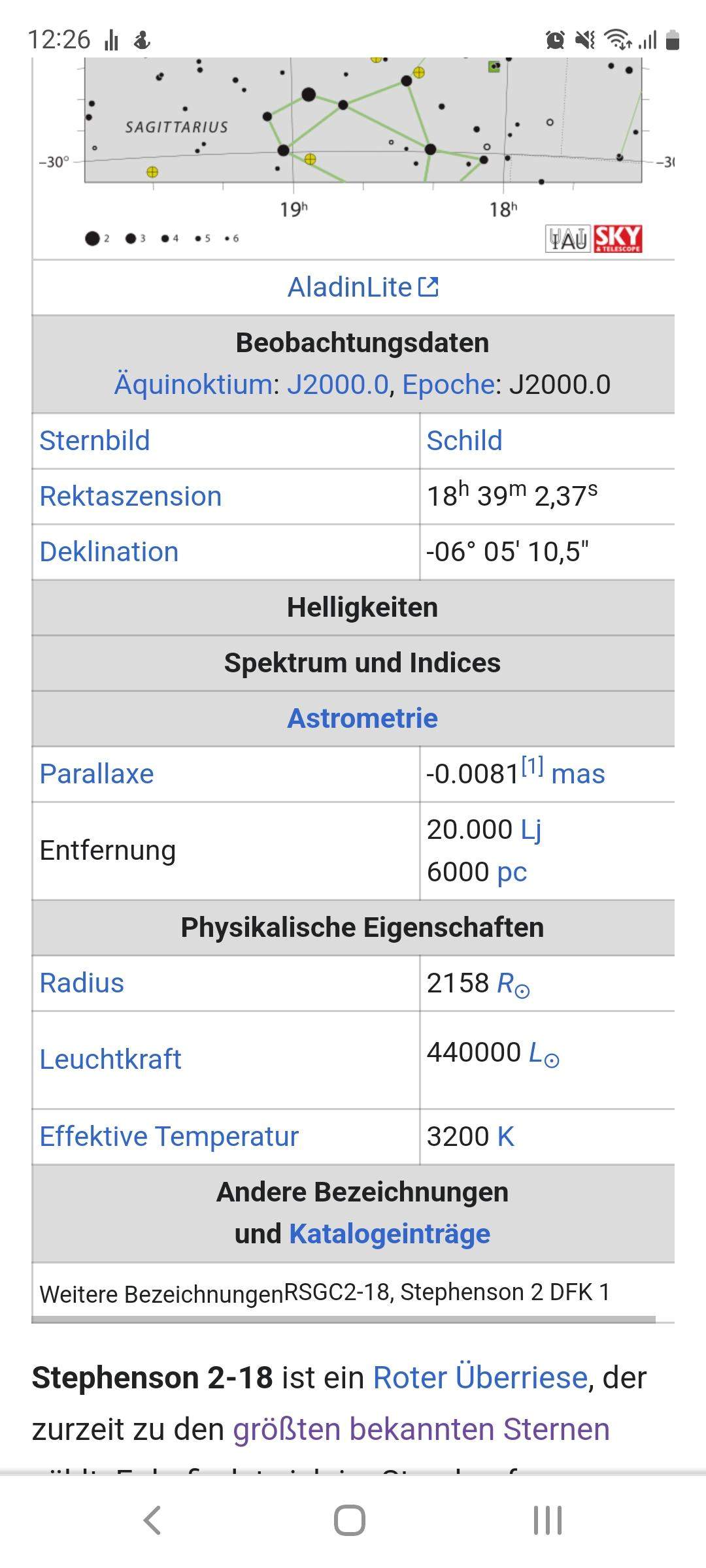 Wie Groß Ist Der Größte Stern Im Universum