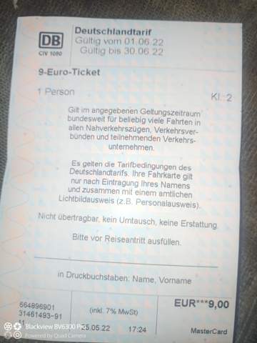  - (BVG, 9-Euro-Ticket)