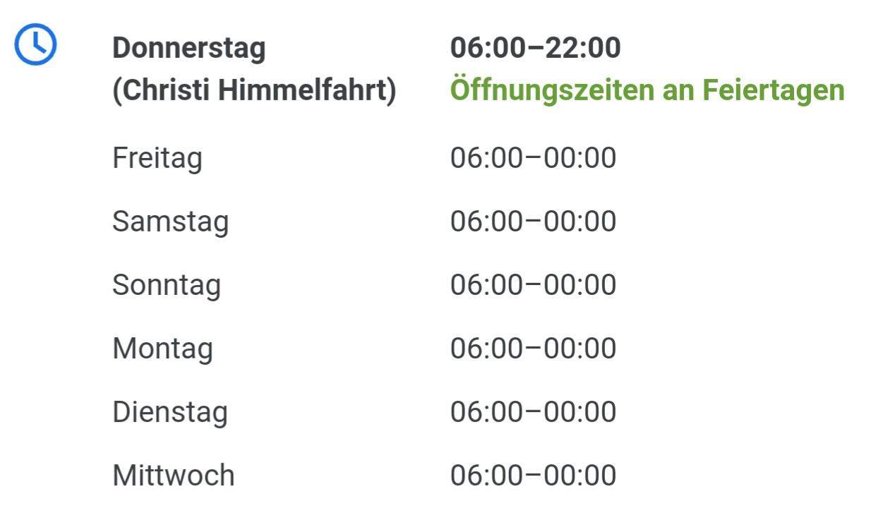 Haben morgen die Geschäfte auf? (Silvester, Geschäft, Feiertag)