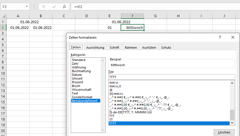 Excel Datum Von Bis In Einer Zelle Excel: Für vollständiges Datum Monat und Jahr aus anderer Zelle