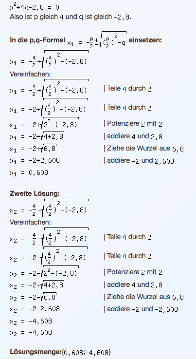 Quadratische Gleichungen lösen (gleichsetzungsverfahren)? (Schule ...