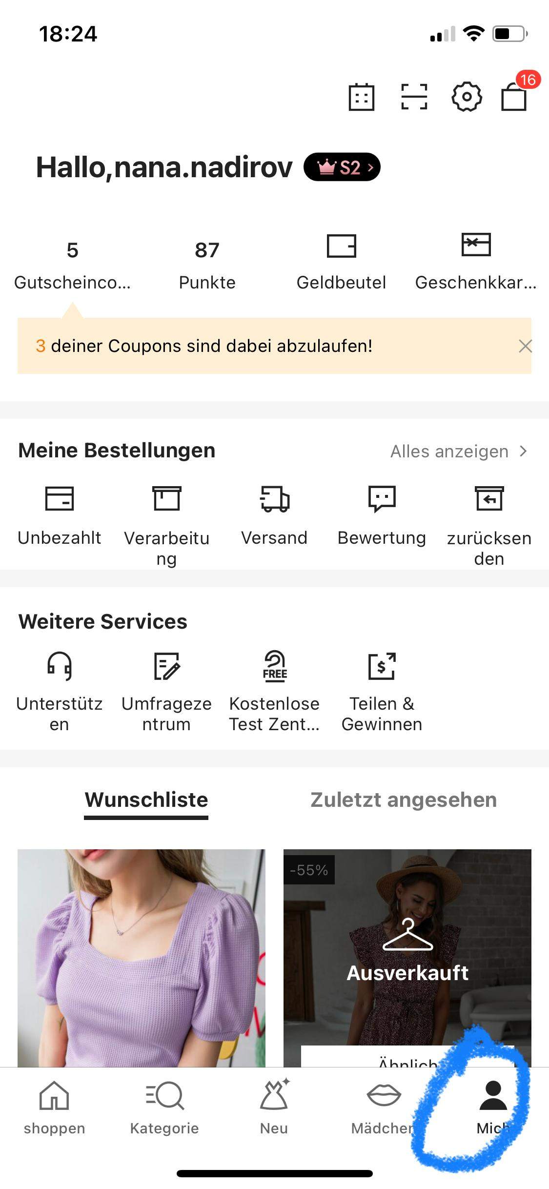 EMail bei shein? (E-Mail-Adresse)