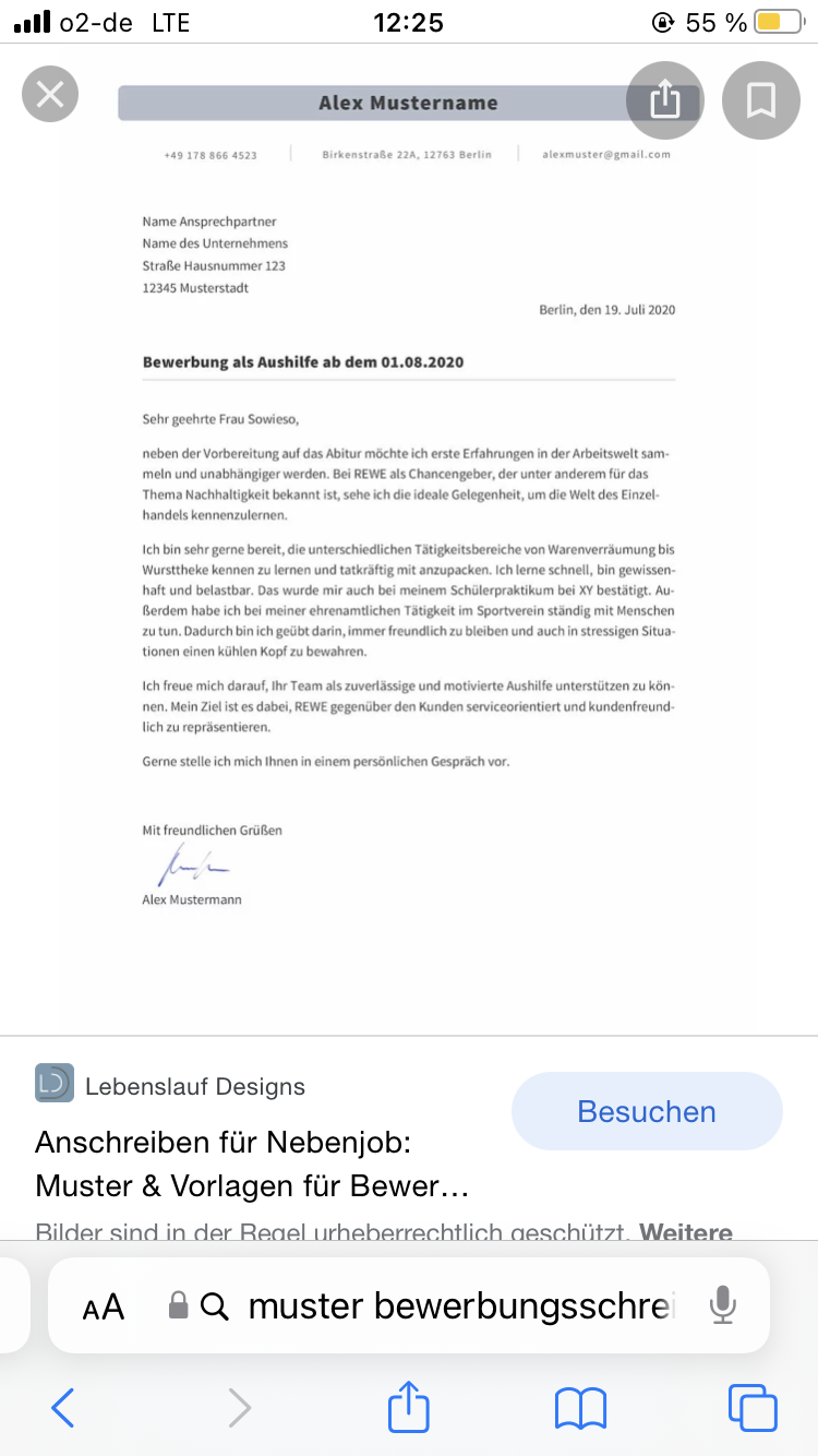 Was soll im Anschreiben stehen (geringfügige Beschäftigung)? (Arbeit ...