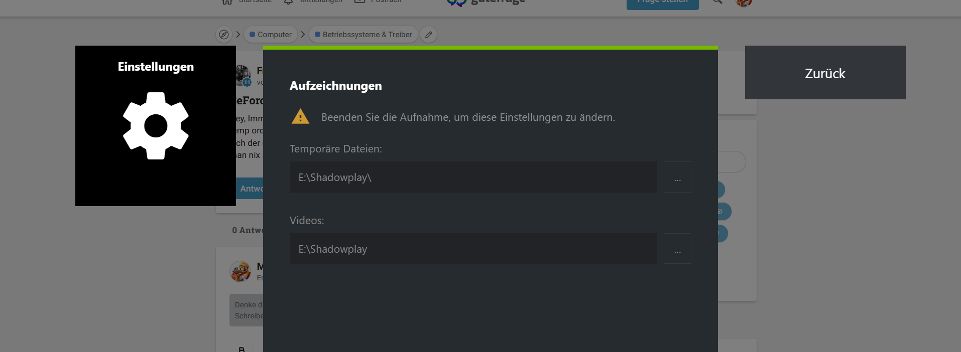 GeForce Experience speicher Clip als TMP aber ich will MP4? Gaming, Gaming PC)