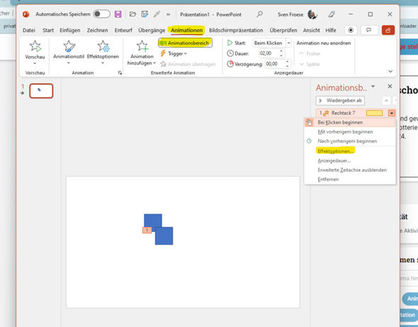 Wie kann ich in PowerPoint ein Bild per Mausklick auf dieses in ...