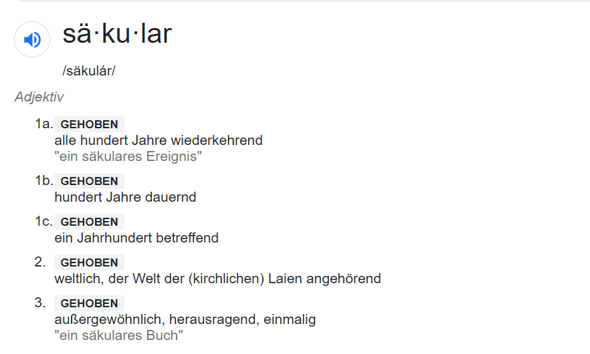 Was bedeutet säkular? (Schule, Deutsch, Sprache)