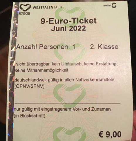  - (Ticket, 9-Euro-Ticket)