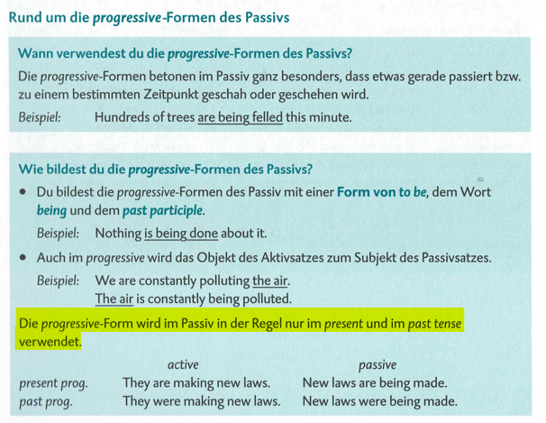 Was Heißt Wo Auf Englisch was sind alle Englisch Zeitformen wo man das Passiv bilden kann