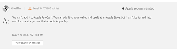  - (aufladen, Apple Pay)