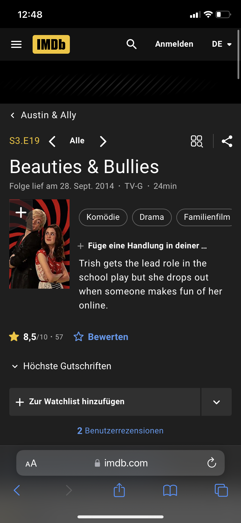 Wie heißt dieser Film? (Schule, Liebe, Crush)