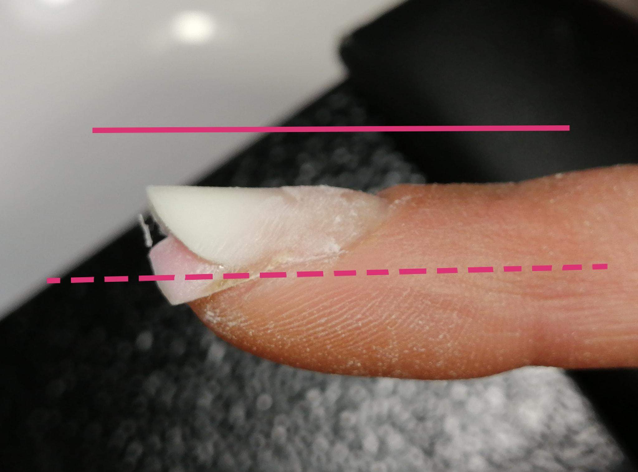 gelnägel biegen sich nach unten? (Frauen, Kosmetik, Nägel)