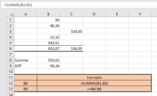  - (Microsoft Excel, Formel, Buchhaltung)