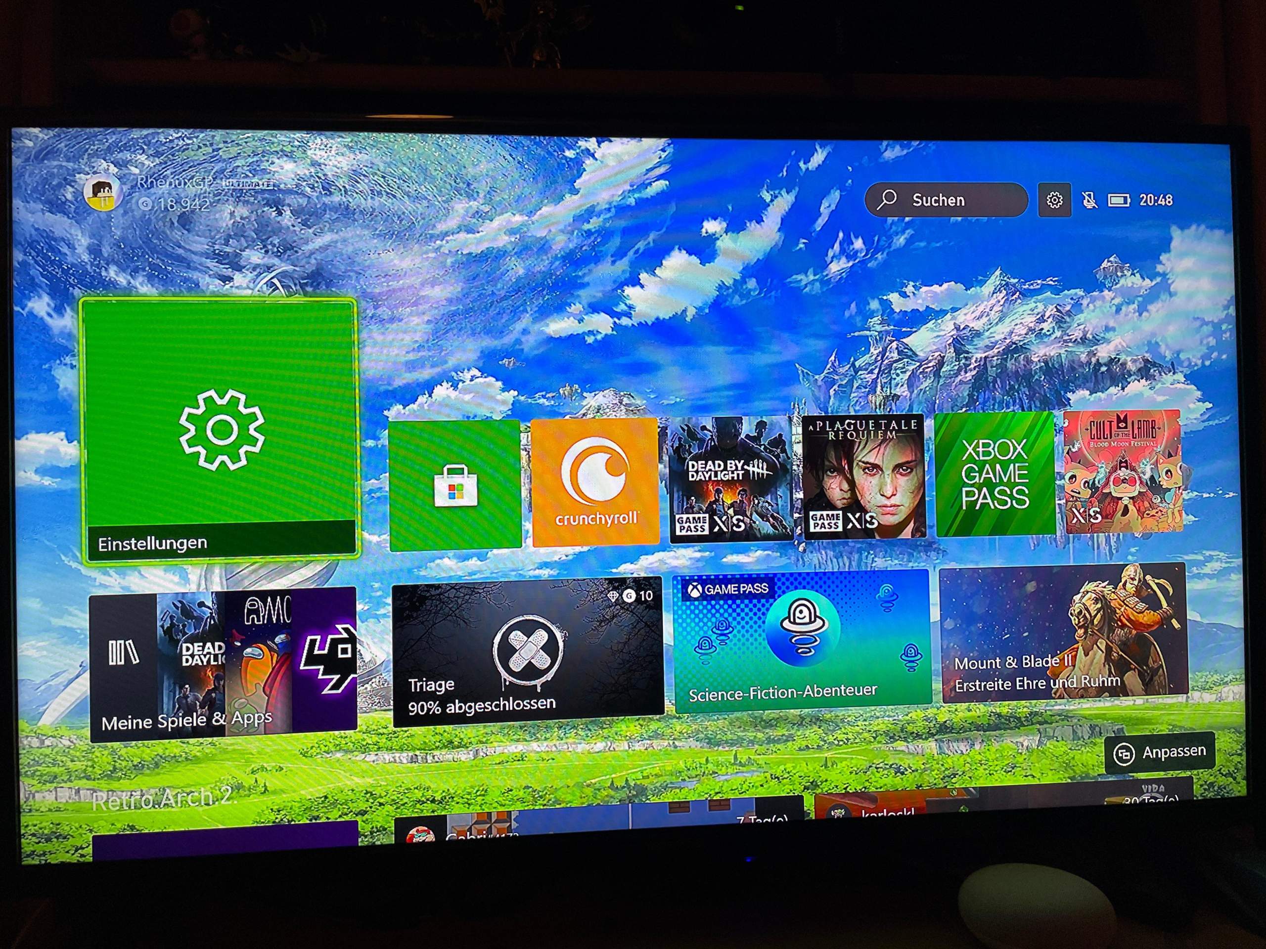 Wie sieht das neue xbox series s dashboard jetzt aus? (Microsoft)