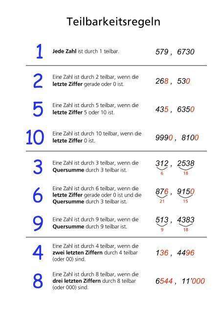 Welche Zahlen Sind Durch 4 Teilbar Wie finde ich heraus welche Zahlen Primzahlen sind? (Mathematik, Beweis