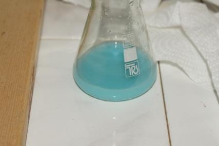 Bild 4 - CuSO4 + NH3 - (Chemie, Reaktionsgleichung, Komplexchemie)