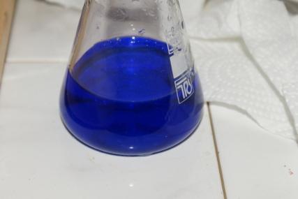 Bild 5 - CuSO4 + NH3 - (Chemie, Reaktionsgleichung, Komplexchemie)