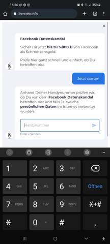 - (Internet, Betrug, Scam)