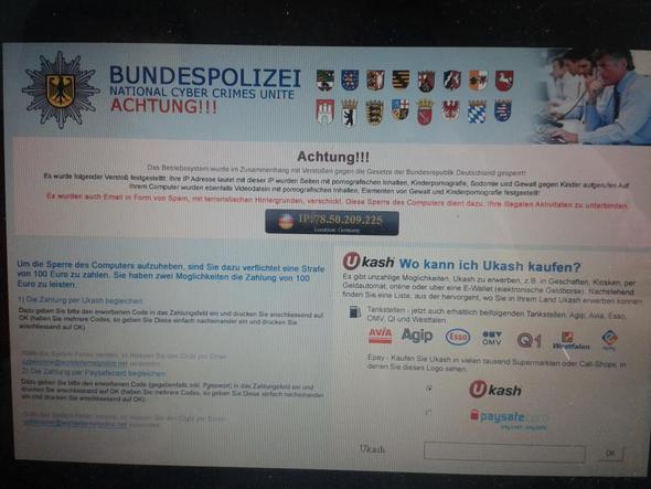 Virus/Trojaner Kriminalpolizei - (Computer, Geld, kino.to)