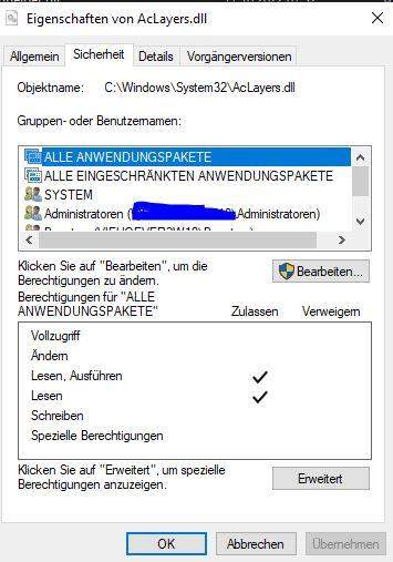 Sie Müssen Die Erforderlichen Berechtigungen Von System Erhalten