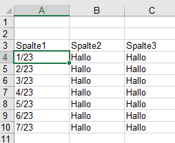 Excel Nummerierung mit Bezug auf die nachfolgende Zelle - Umwandlung in ...