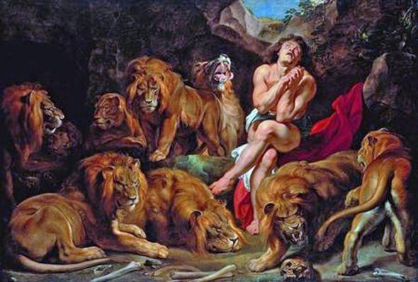 Rubens  "Daniel in der Löwengrube" - (Religion, Christentum, Bibel)