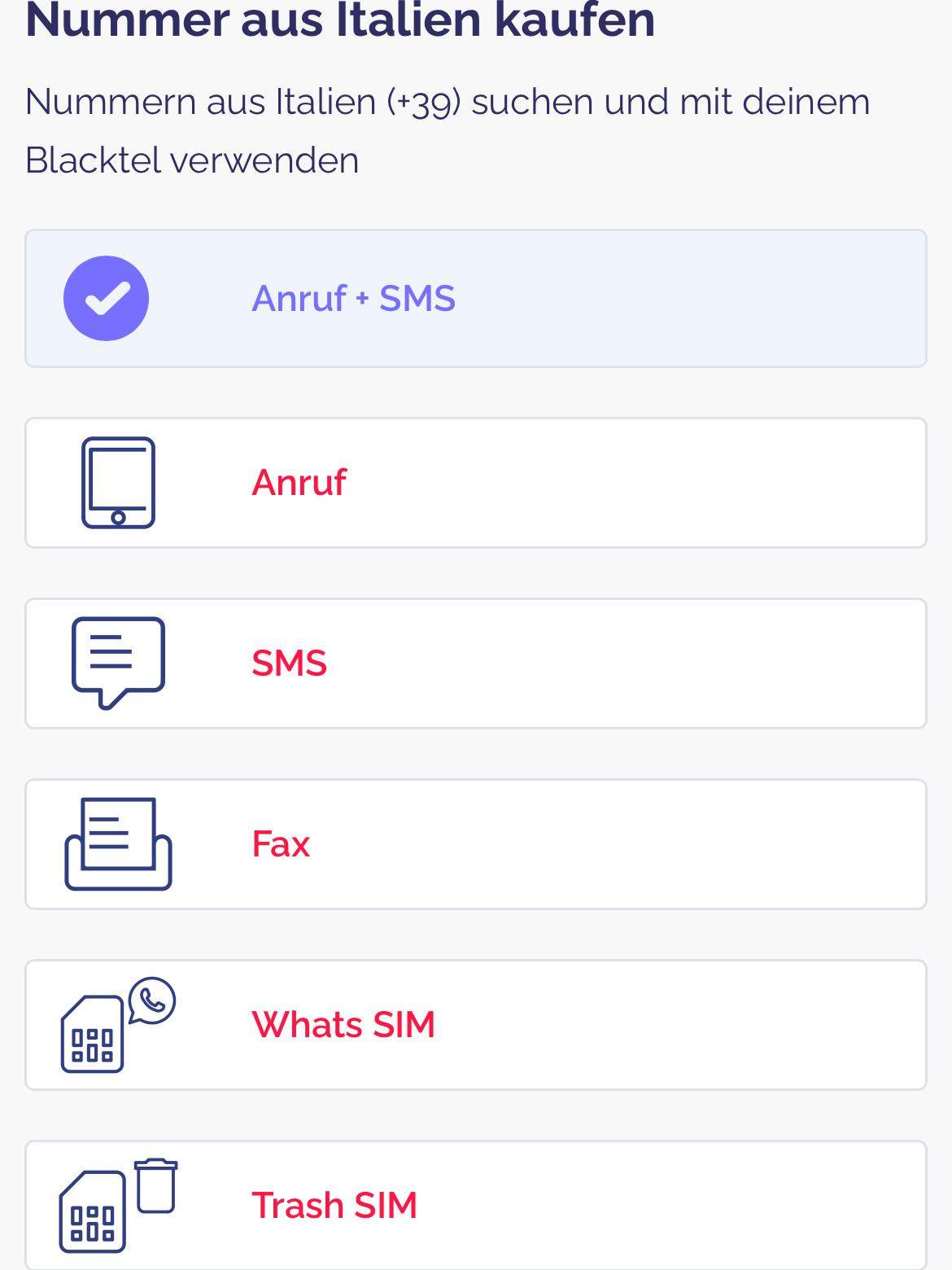 Italienische Nummer für SMS? (Italien, Handynummer)
