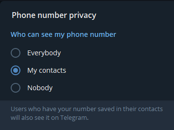  - (Telefonnummer, Handynummer, User)
