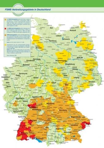Wo sind die Zecken Risiko Gebiete in Deutschland? (Borreliose, FSME)