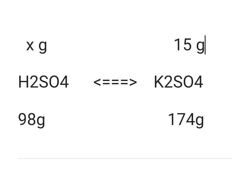 Welche Masse An Schwefels ure Wird Ben tigt Um 15 Gramm Kaliumsulfat welche-masse-an-schwefels-ure-wird-ben-tigt-um-15-gramm-kaliumsulfat