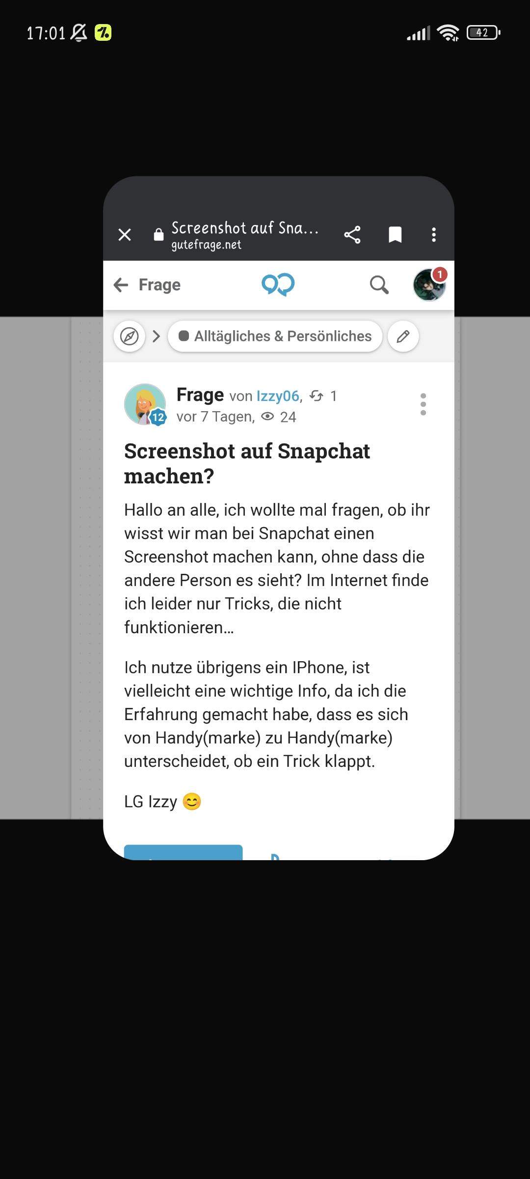 Screenshot auf Snapchat machen? (unbemerkt)