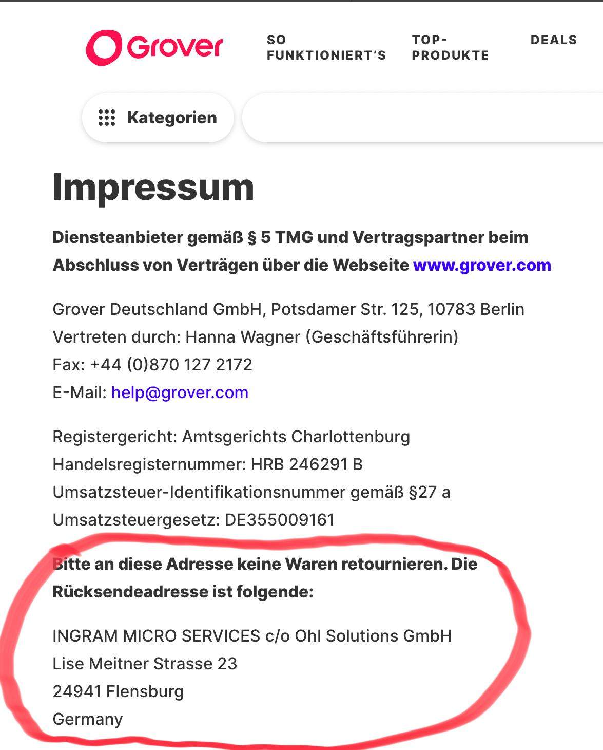 Grover Rücksendung!Hilfe!? (Versand, Paket, DHL)