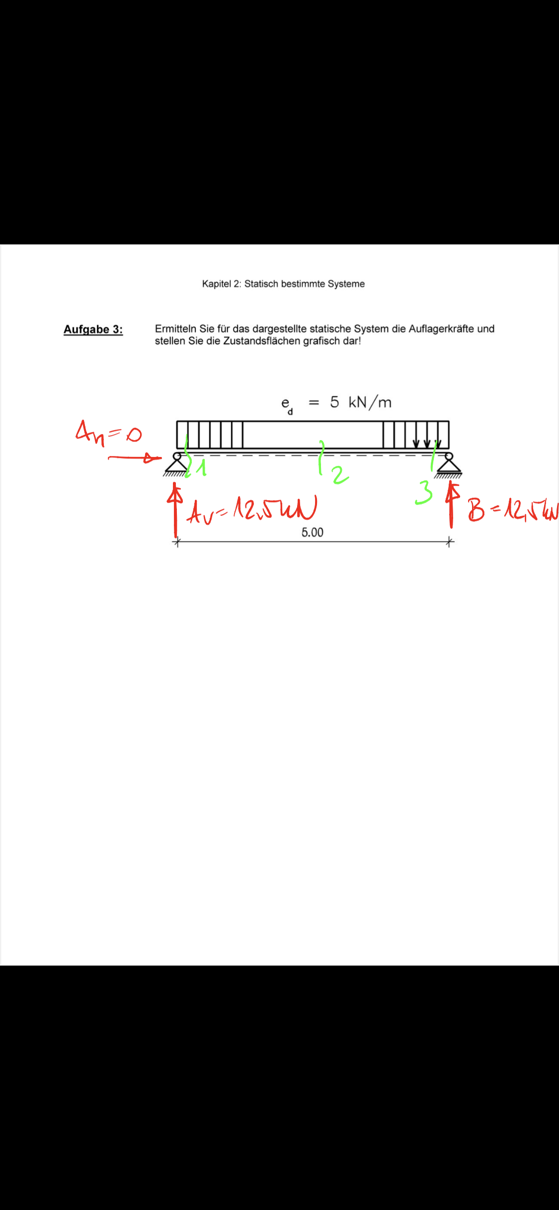 Auflagerkräfte berechnen (Baustatik? (Mathematik, Kraft, Statik)