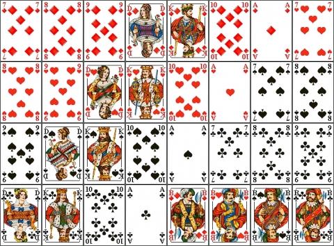 Ravensburger 27002 - Carte Da Skat Tedesche 32 Carte - Formato 5,9 X 9,2 Cm - Gioco Di Carte Per Adulti E Bambini