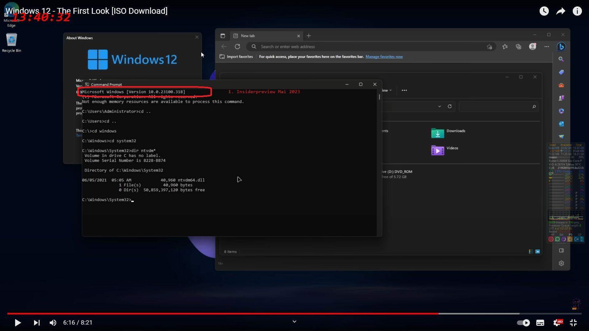 Ist das Video mit der installation von Windows 12 fake? (Computer, PC ...