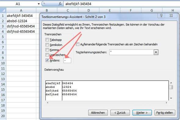 Text in Spalten 01 - (Microsoft Excel, Office)