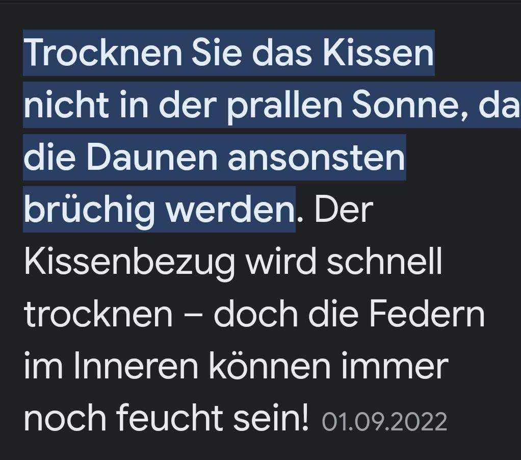 Gehen mein Kopfkissen und Bettdecke beim trocknen auf dem Balkon bei