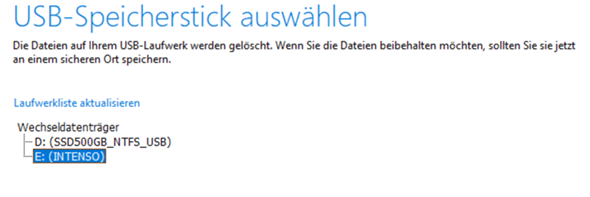 - (Windows, Microsoft, USB-Stick)