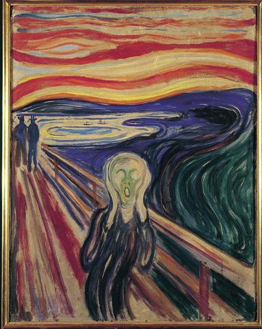 Der Schrei, Edvard Munch, 1910 - (Freizeit, Angst, Symbol)