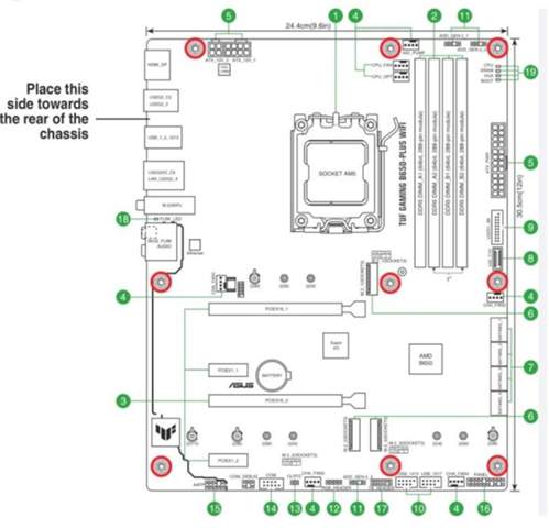 Pc power Schalter und power led plus und minus richtige Pins anstecken ...