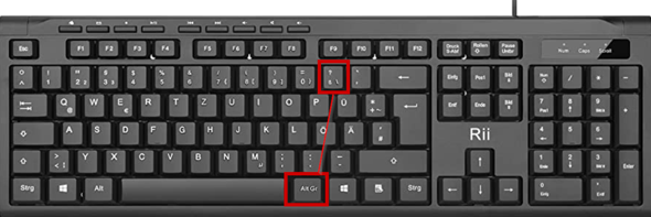 Slash Zeichen \ (Sonderzeichen)? (Tastatur, kombination)