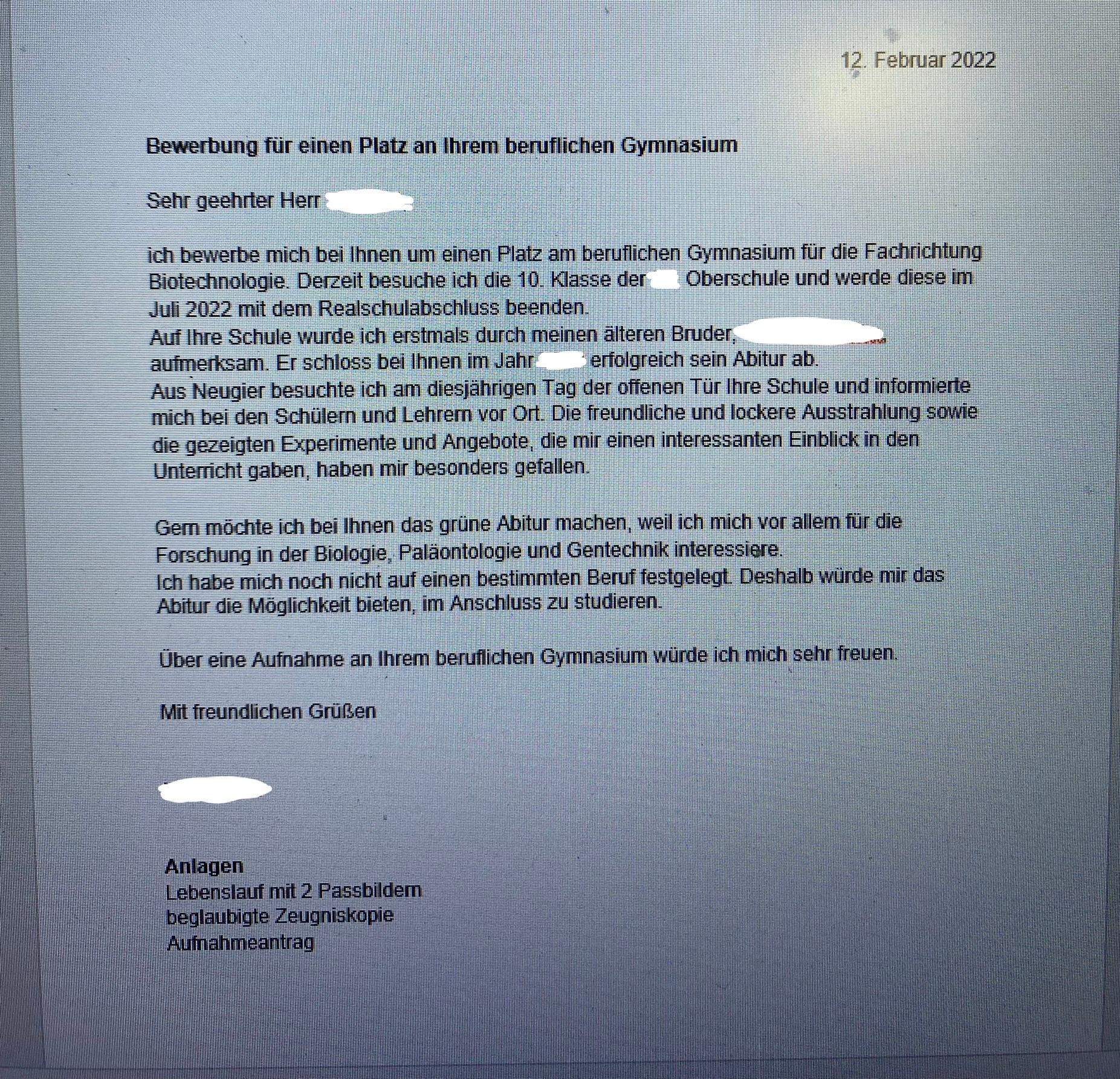 Wie Schreibt Man Am Besten Eine Frau An Wie schreibt man am besten eine Bewerbung für das Berufliche Gymnasium