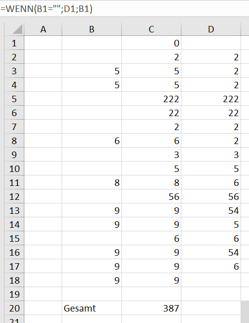 Excel: Wenn leer dann a wenn nicht leer dann b? (Microsoft, Formel