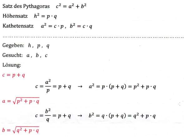  - (Mathematik, Dreieck, Satz des Pythagoras)