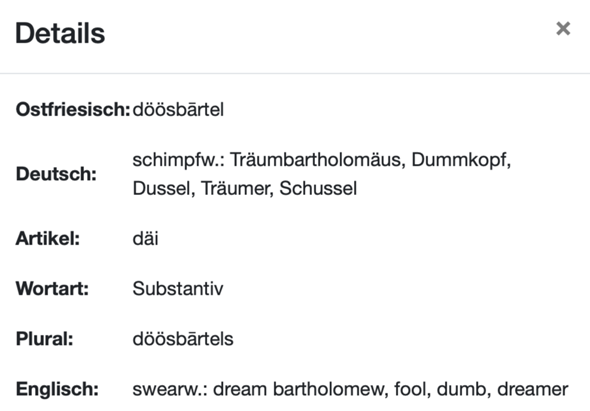 - (norddeutsch, dummer mensch, Etymologisches)