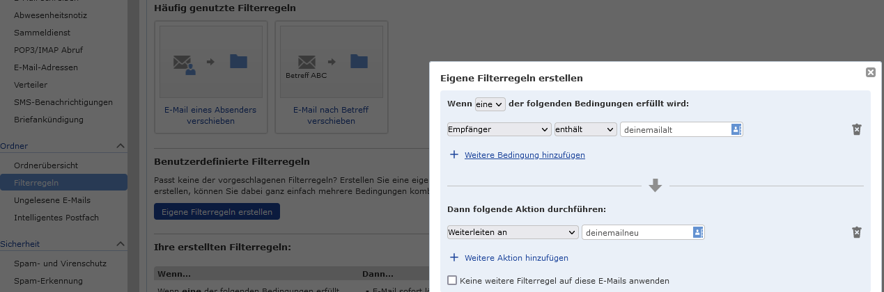 Alte Email verknüpfen mit neuer Email? (E-Mail, Account, E-Mail-Adresse)